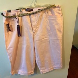 Womens Pink Shorts with belt
